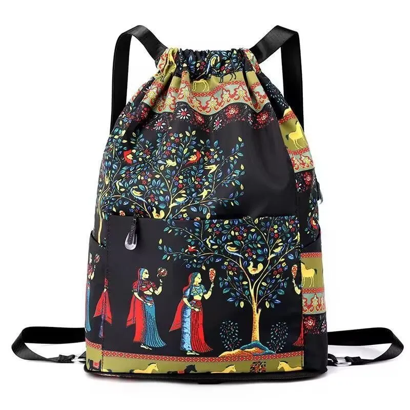 🔥 Drawstring Foldable Large Capacity Wet & Dry Travel Sports Backpack