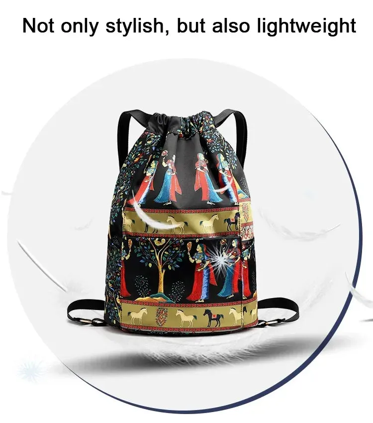 🔥 Drawstring Foldable Large Capacity Wet & Dry Travel Sports Backpack
