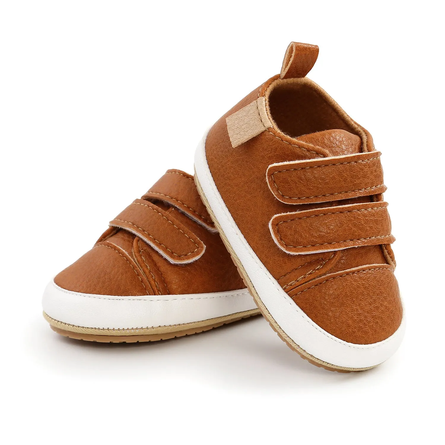 Baby Boy Girl PU Leather Shoes Magic Tape Anti-slip Sneakers