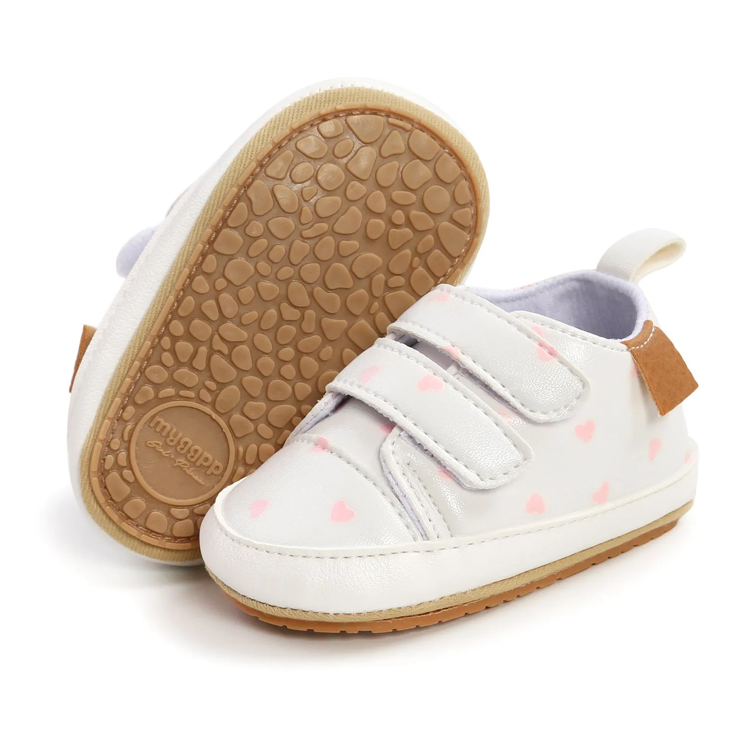 Baby Boy Girl PU Leather Shoes Magic Tape Anti-slip Sneakers