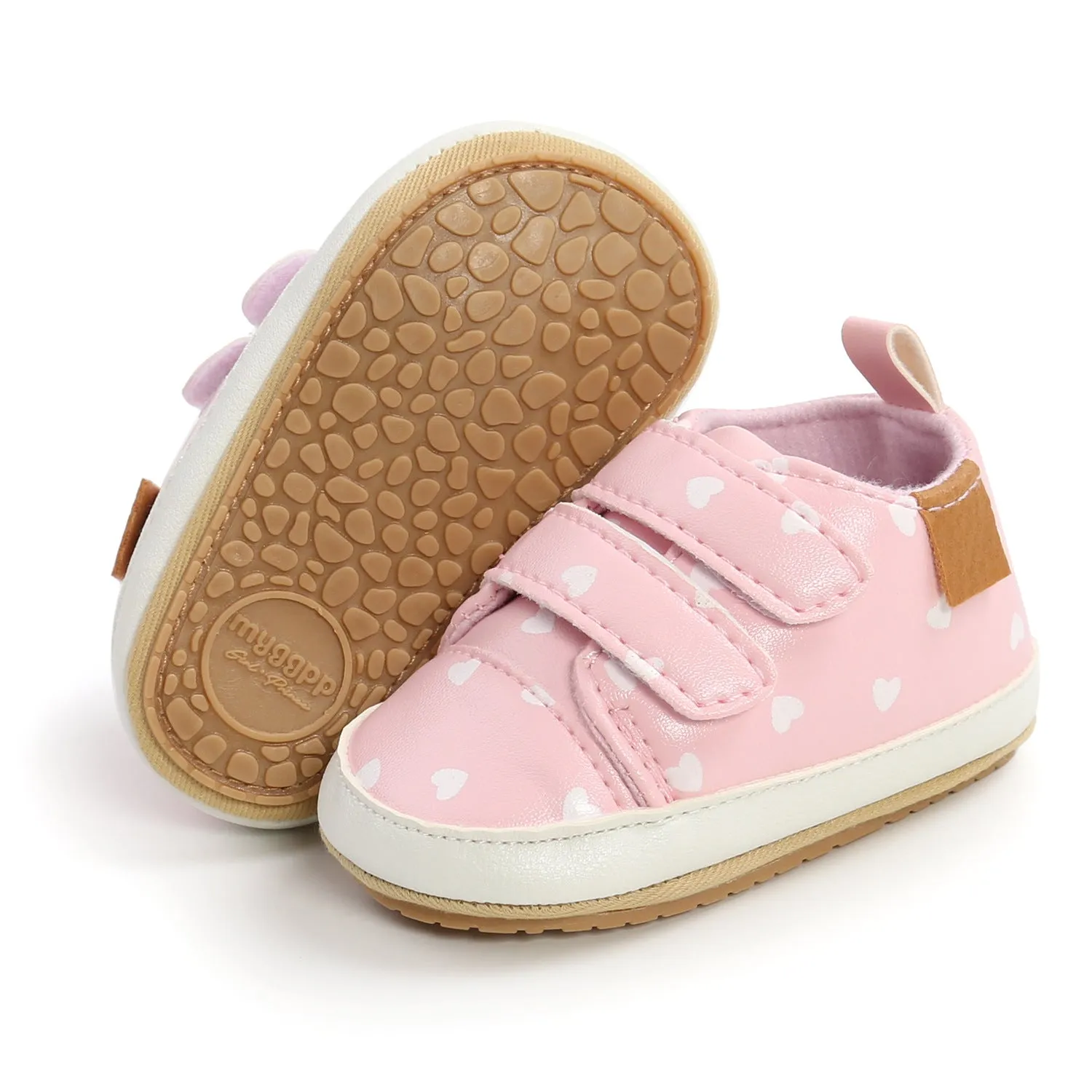 Baby Boy Girl PU Leather Shoes Magic Tape Anti-slip Sneakers
