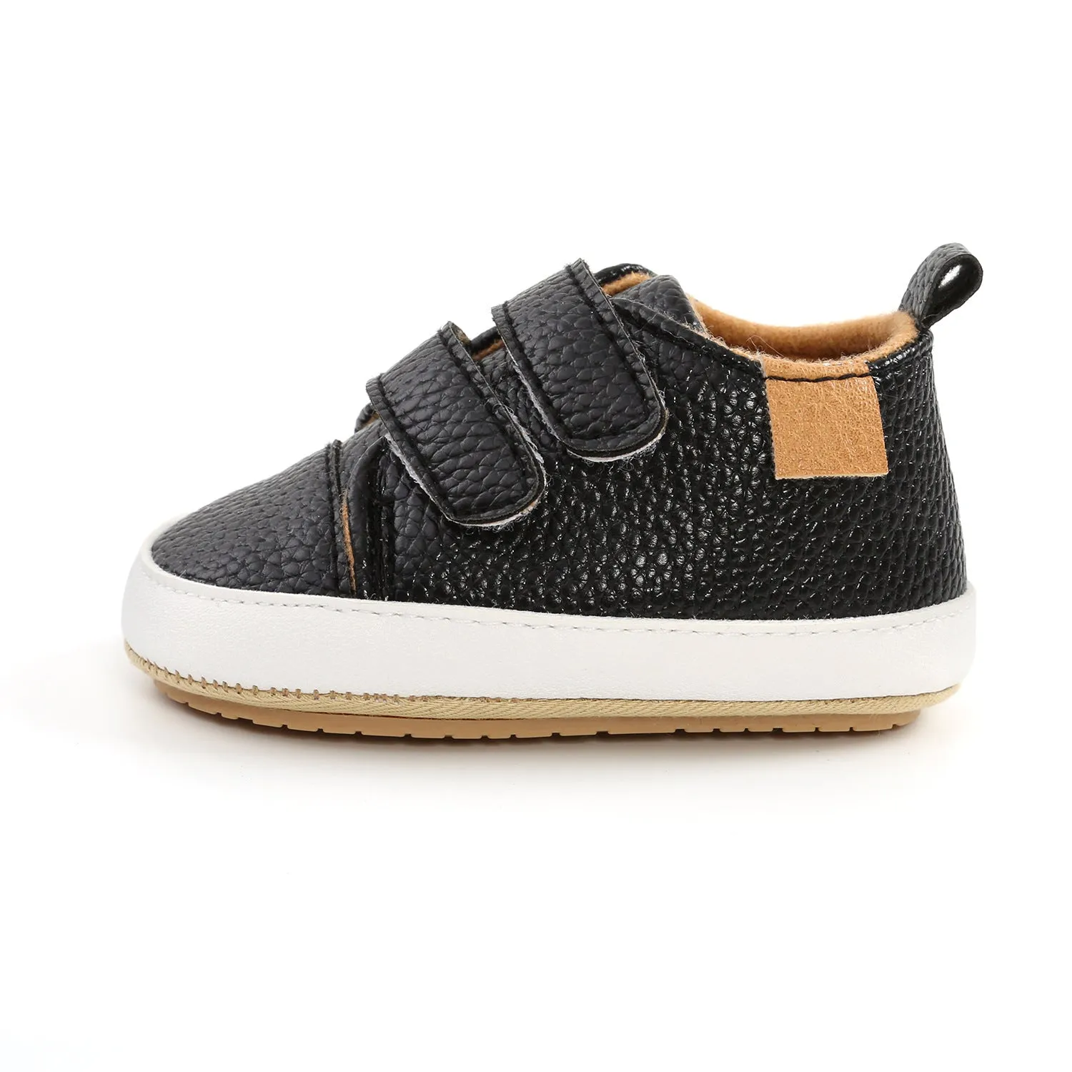 Baby Boy Girl PU Leather Shoes Magic Tape Anti-slip Sneakers