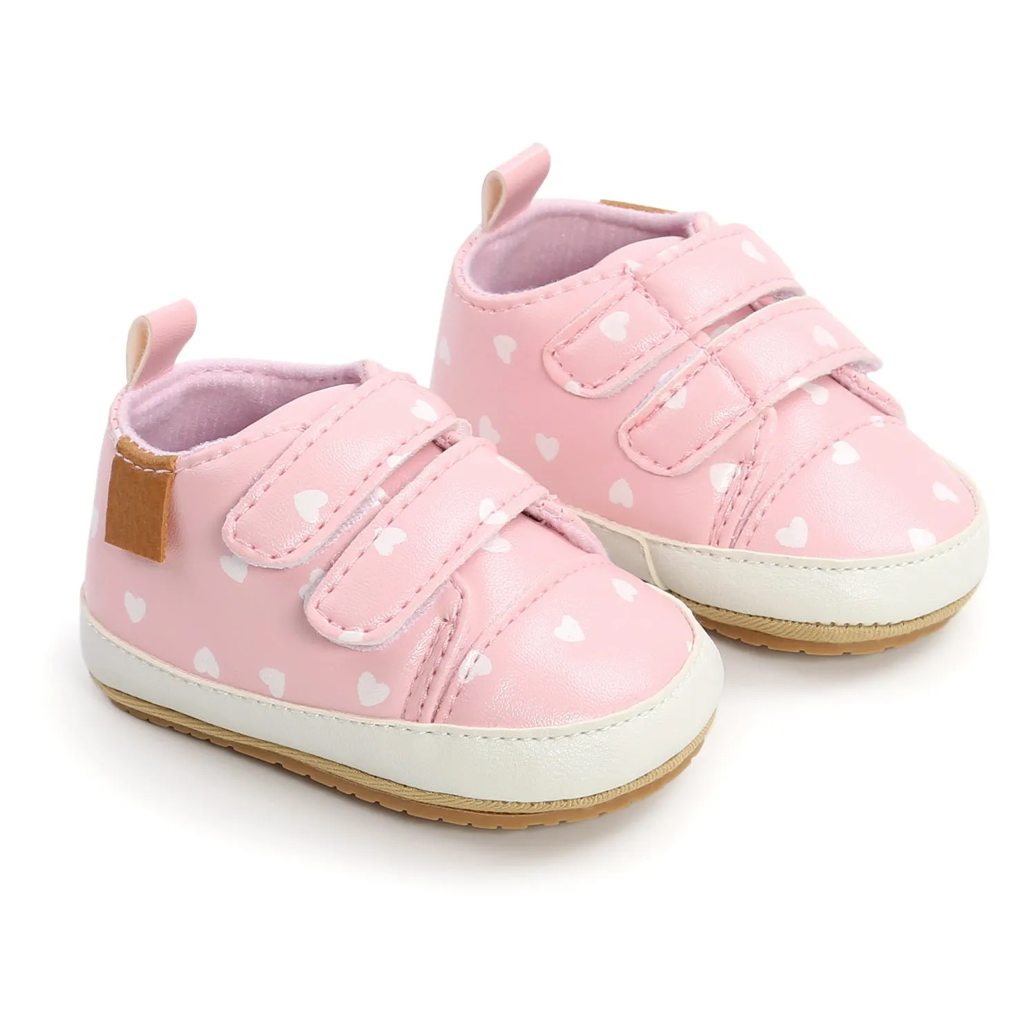 Baby Boy Girl PU Leather Shoes Magic Tape Anti-slip Sneakers