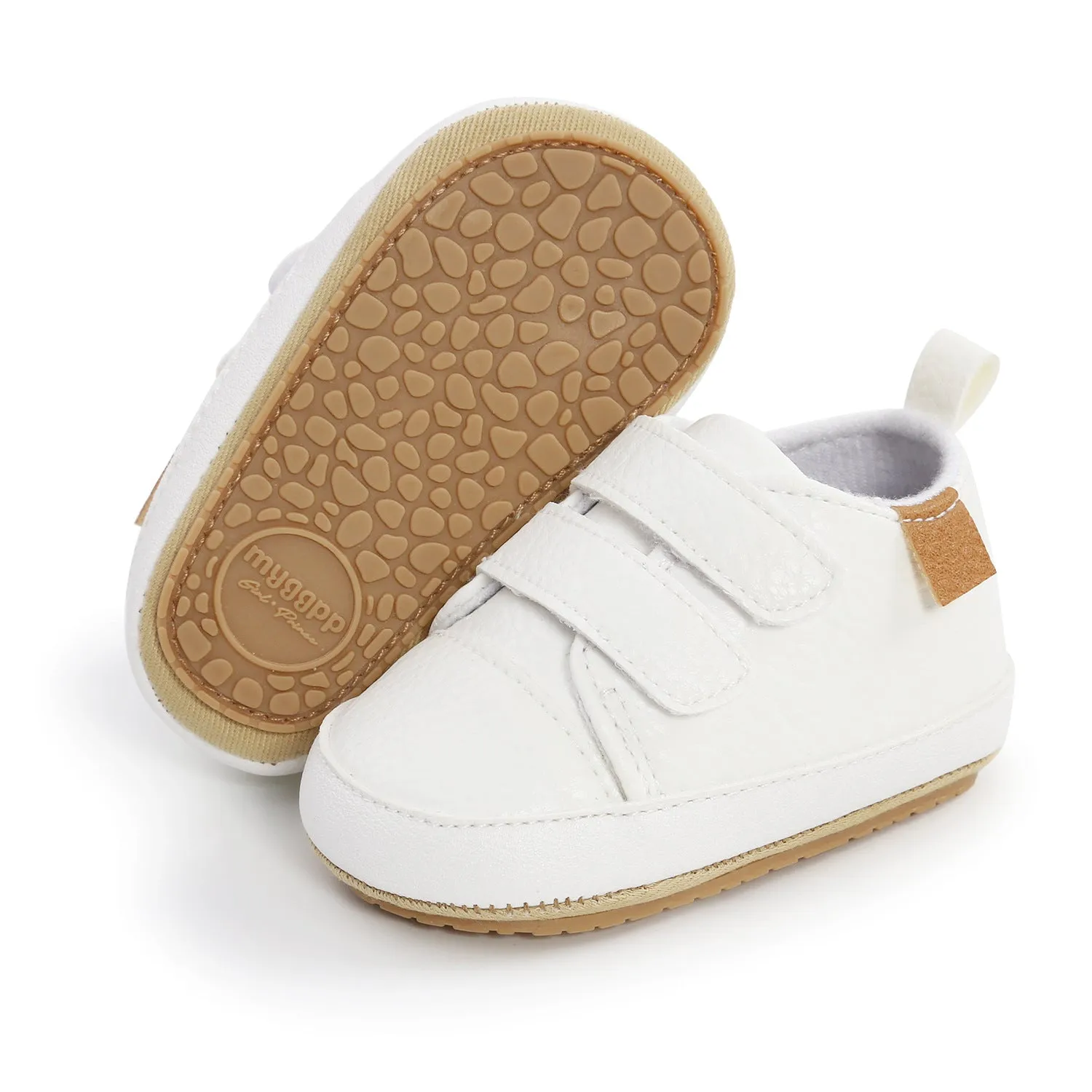 Baby Boy Girl PU Leather Shoes Magic Tape Anti-slip Sneakers