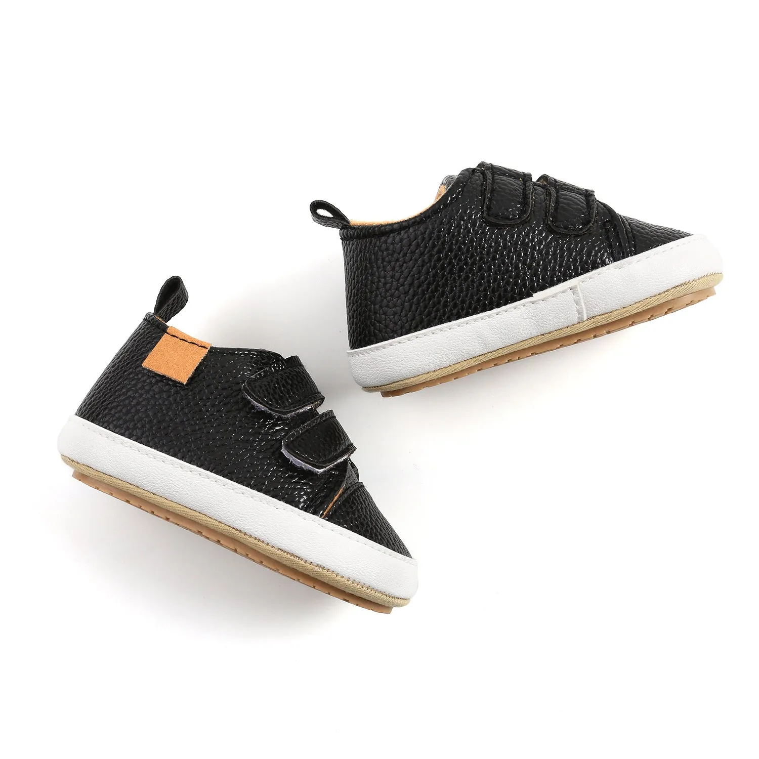 Baby Boy Girl PU Leather Shoes Magic Tape Anti-slip Sneakers