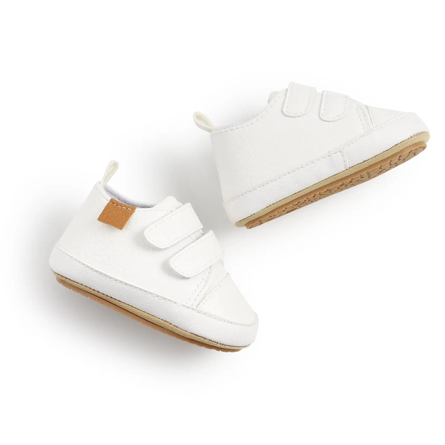 Baby Boy Girl PU Leather Shoes Magic Tape Anti-slip Sneakers