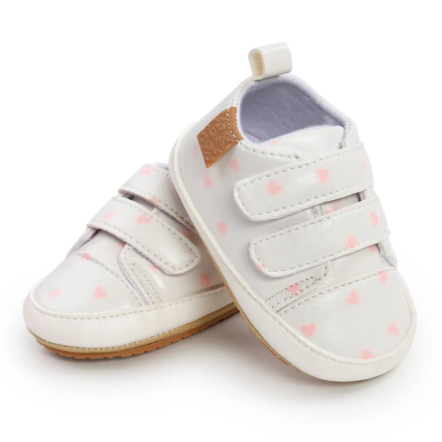 Baby Boy Girl PU Leather Shoes Magic Tape Anti-slip Sneakers