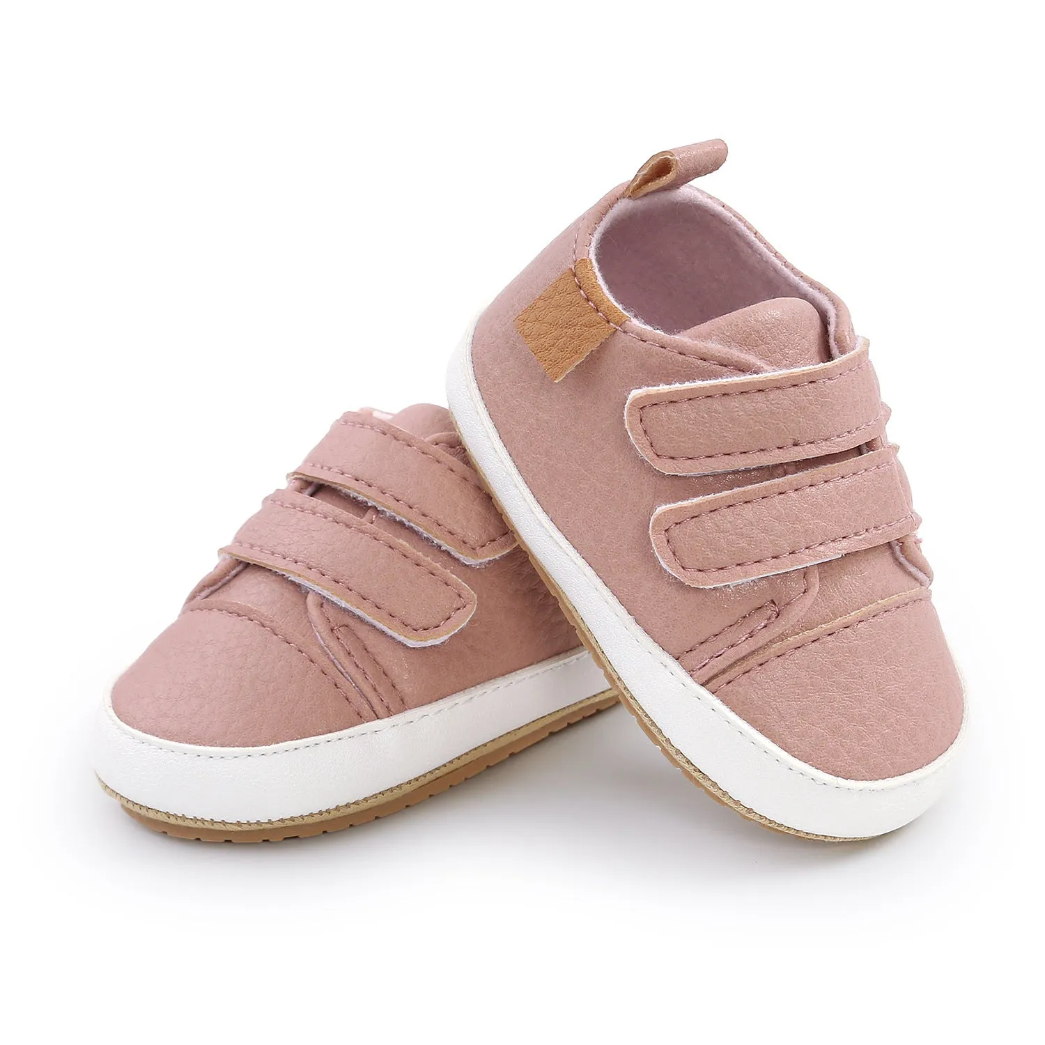 Baby Boy Girl PU Leather Shoes Magic Tape Anti-slip Sneakers