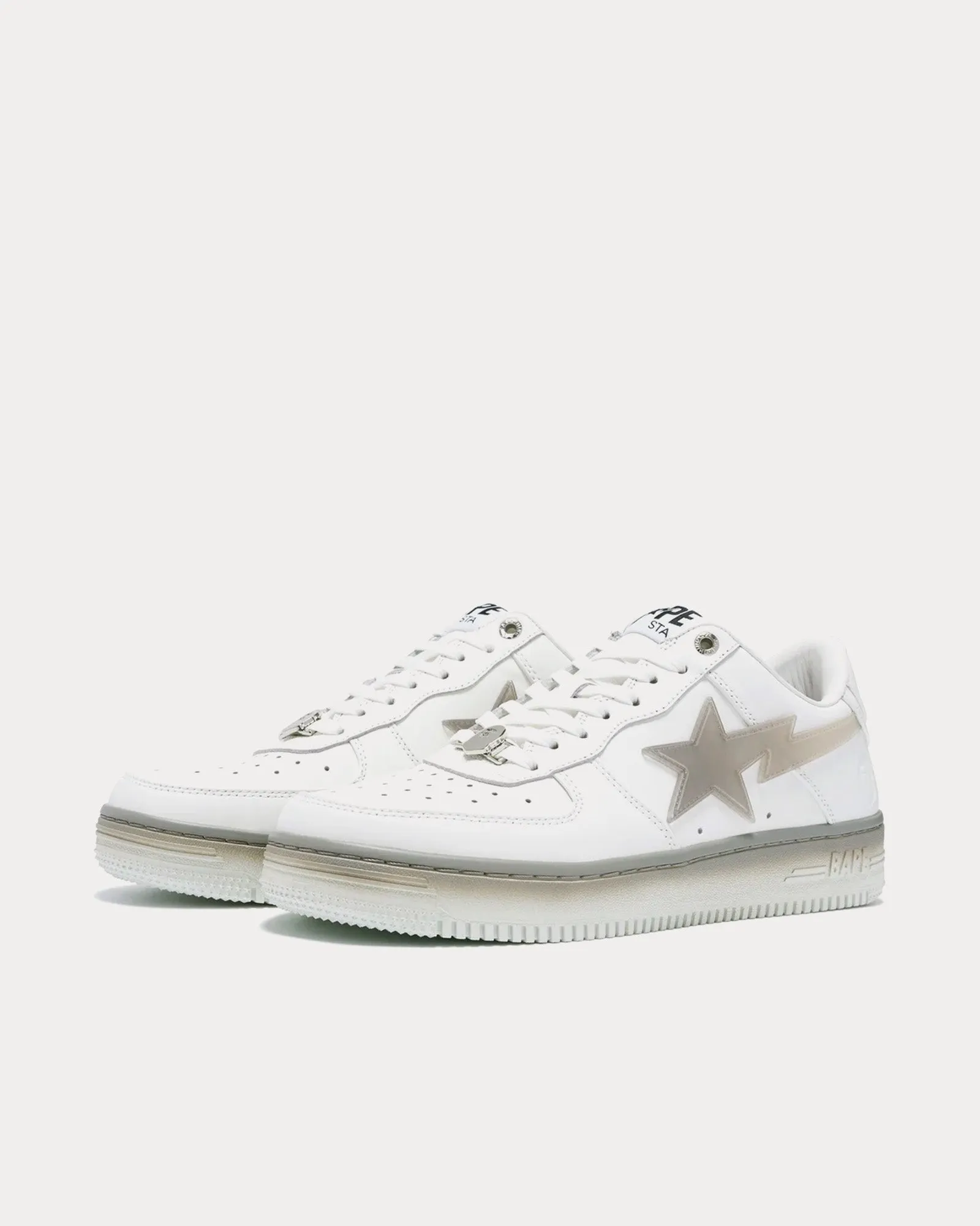 Bape Sta #5 White / Grey Low Top Sneakers