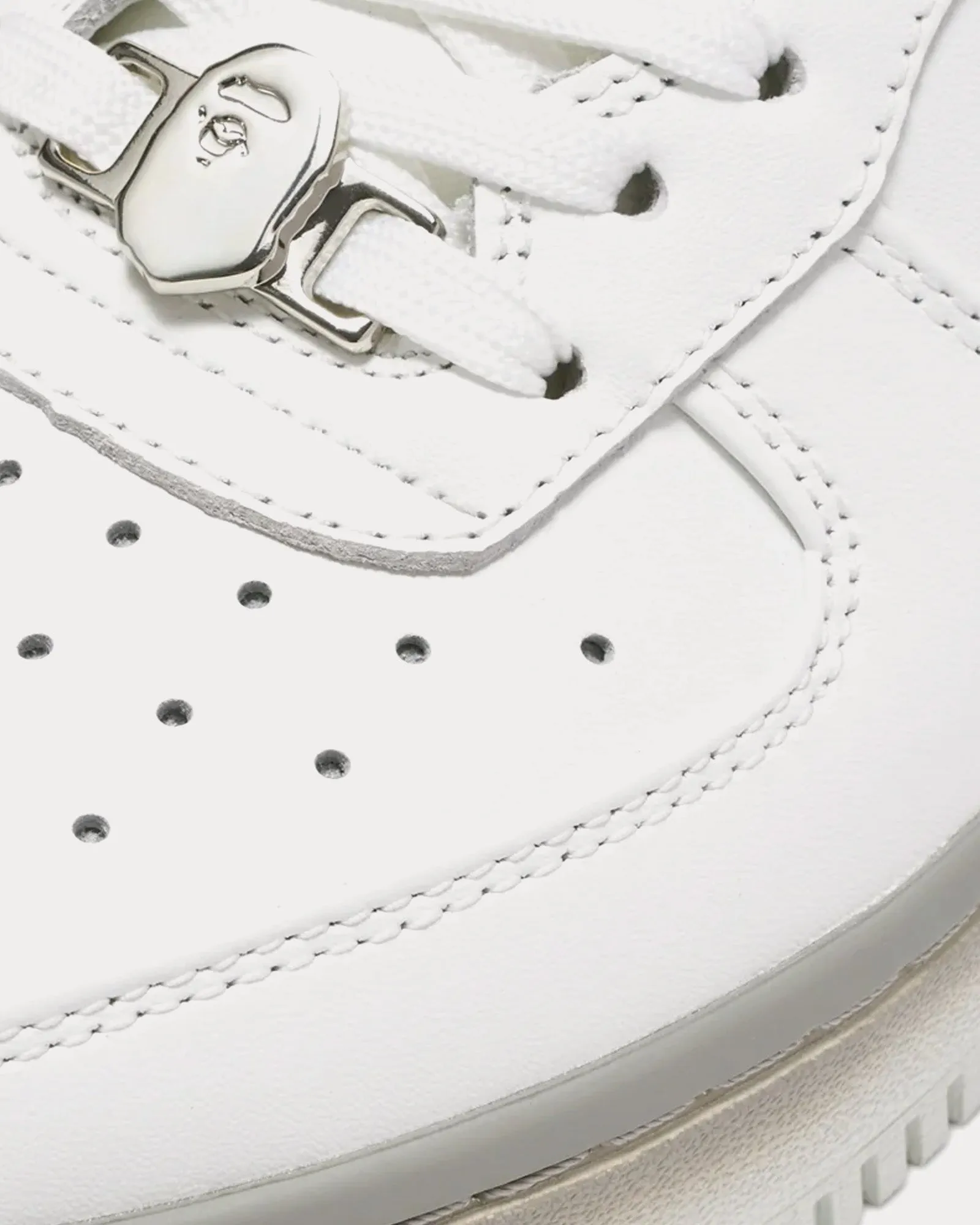 Bape Sta #5 White / Grey Low Top Sneakers