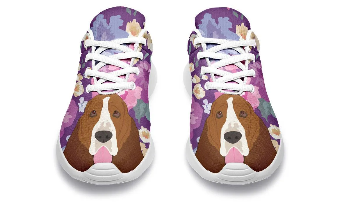 Basset Hound Dog Portrait Athletic Sneakers