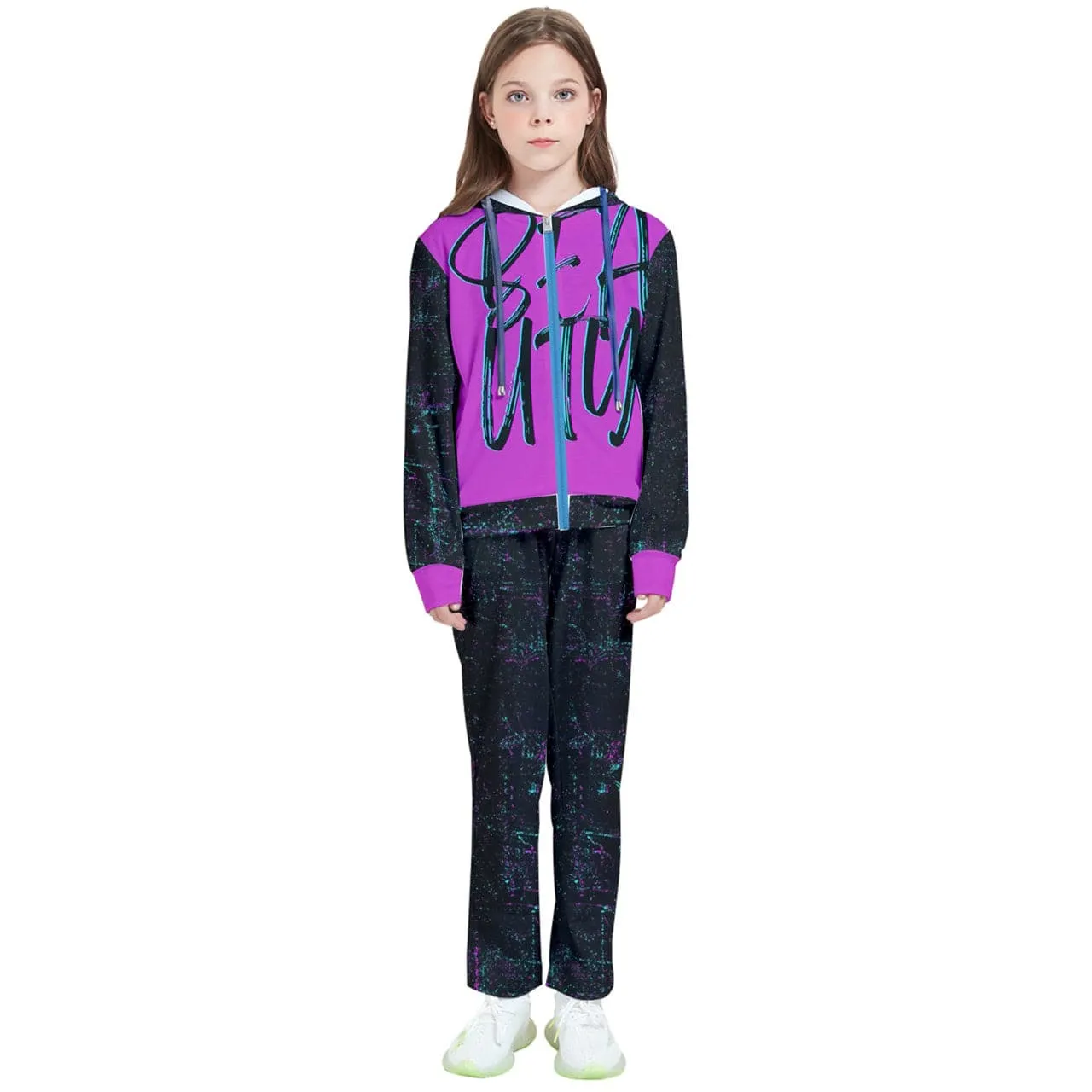 Beauty Kids' Jogging Set - Purple