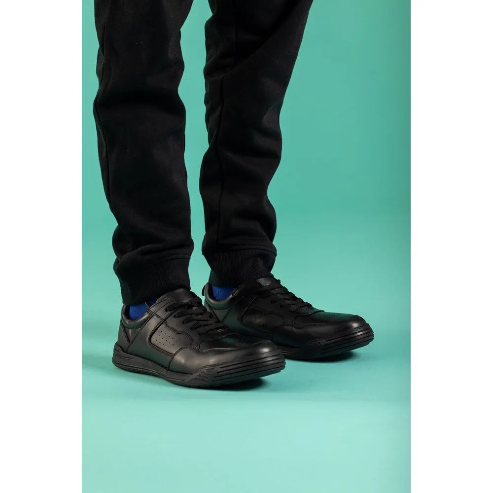 Black Shane Senior School Shoes