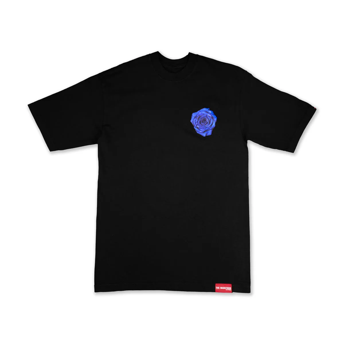 Blue Rose Dedication T-Shirt - Black