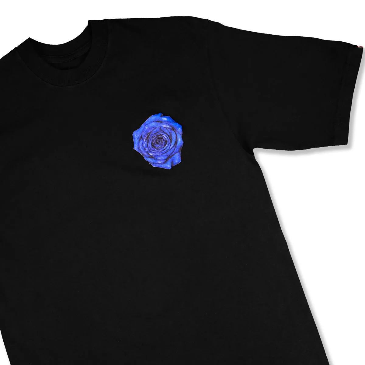 Blue Rose Dedication T-Shirt - Black