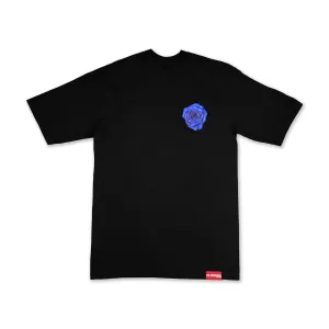 Blue Rose Dedication T-Shirt - Black