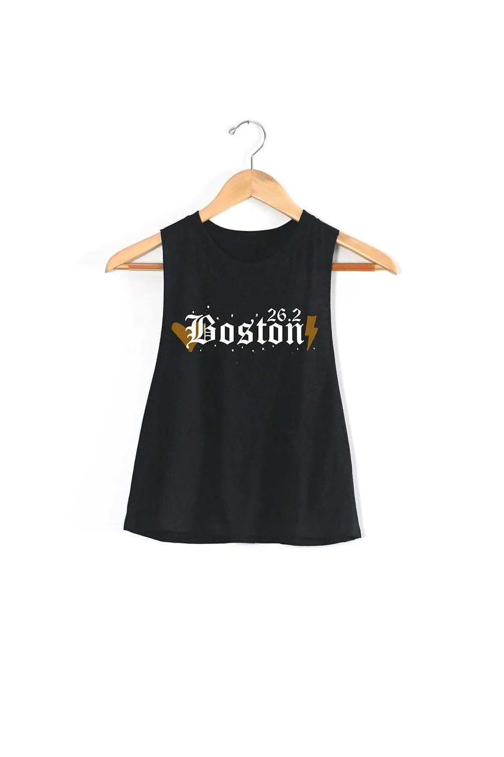 Boston 26.2 Racerback Crop Top