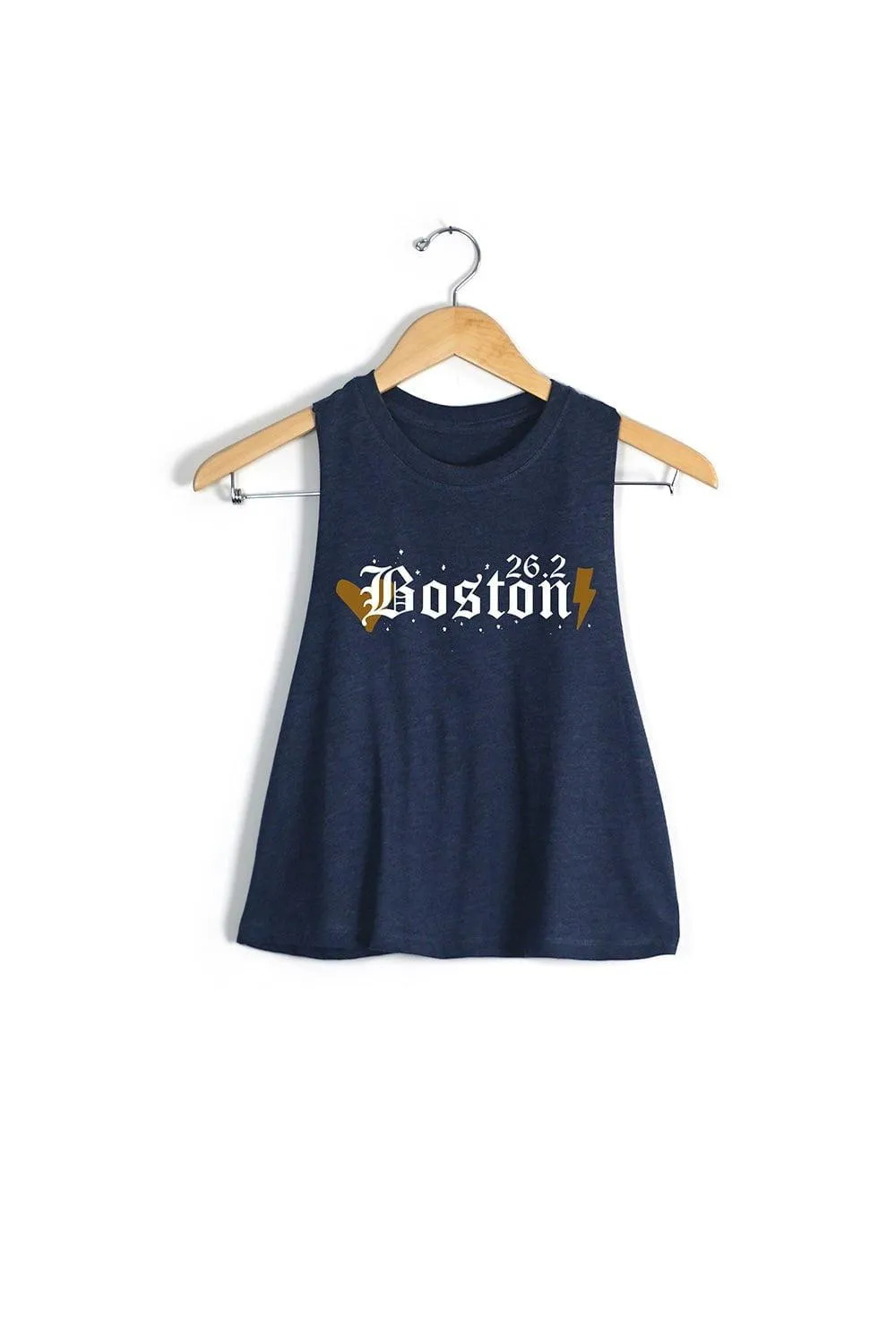 Boston 26.2 Racerback Crop Top