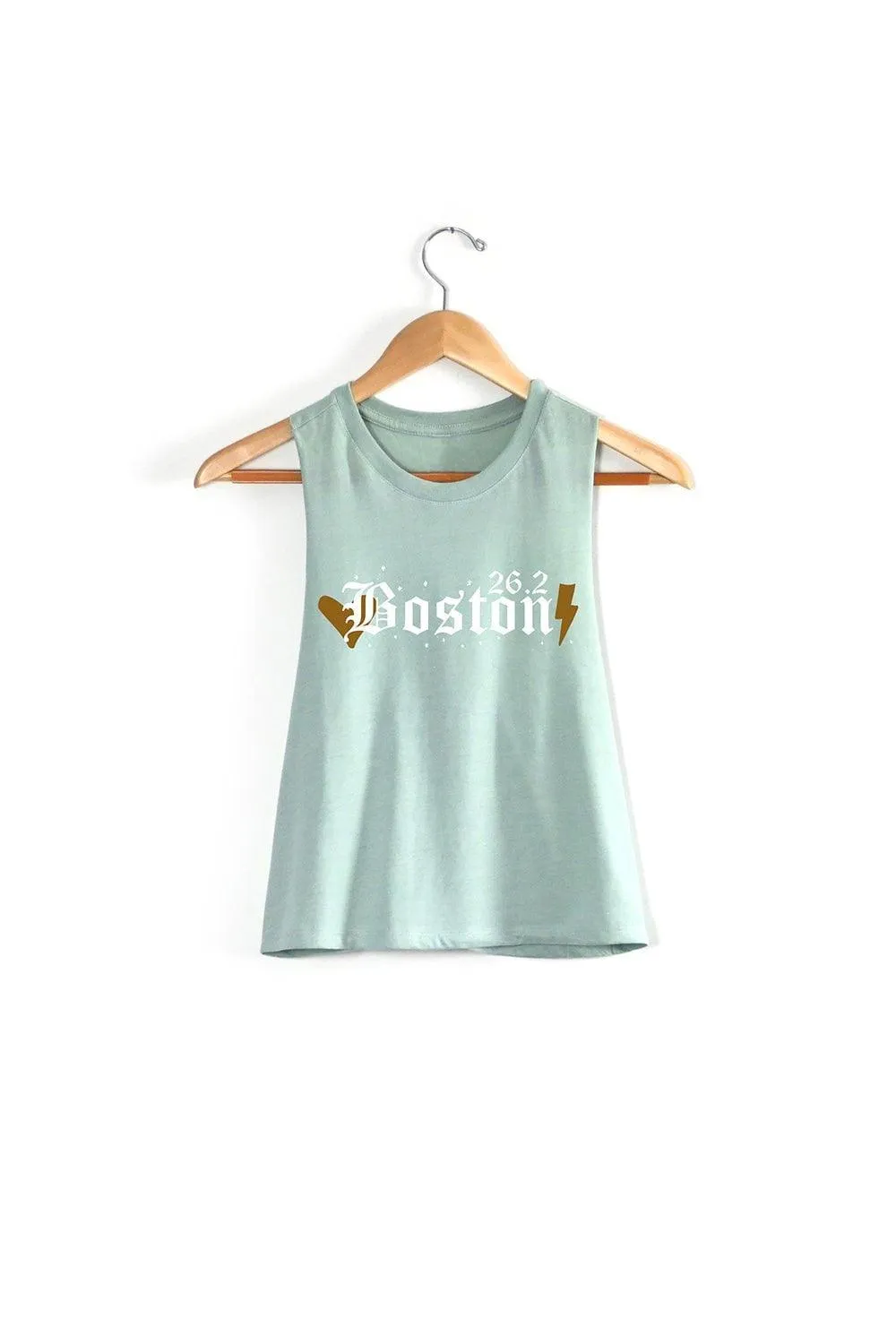 Boston 26.2 Racerback Crop Top