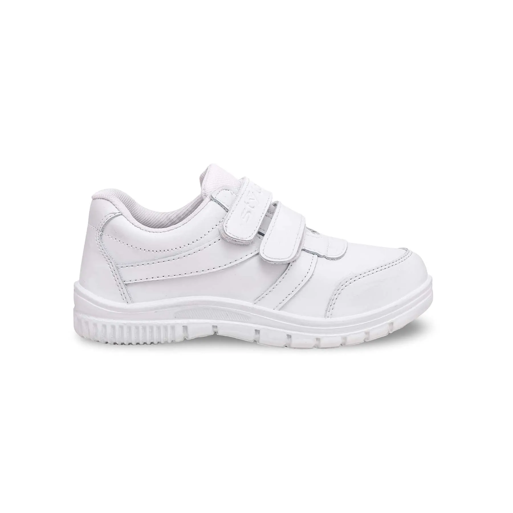 Boys White School Shoes SK1073