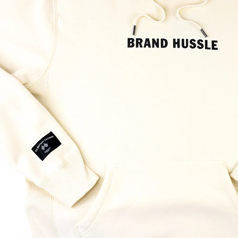 Brand Hussle (Victory Flags) Hoodie - Bone/Black