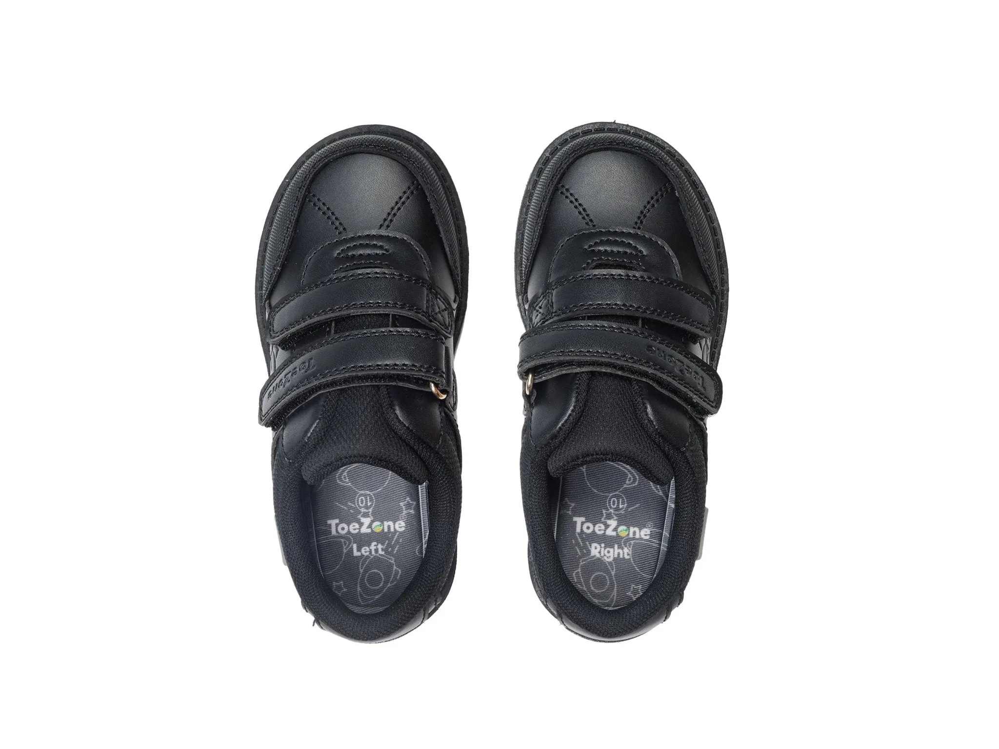 CADE - Black Space Themed School Shoes (Wide Fit)