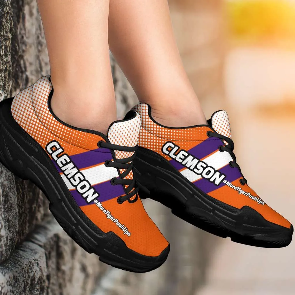 Clemson #MoreTigerPushUps Chunky Sneakers