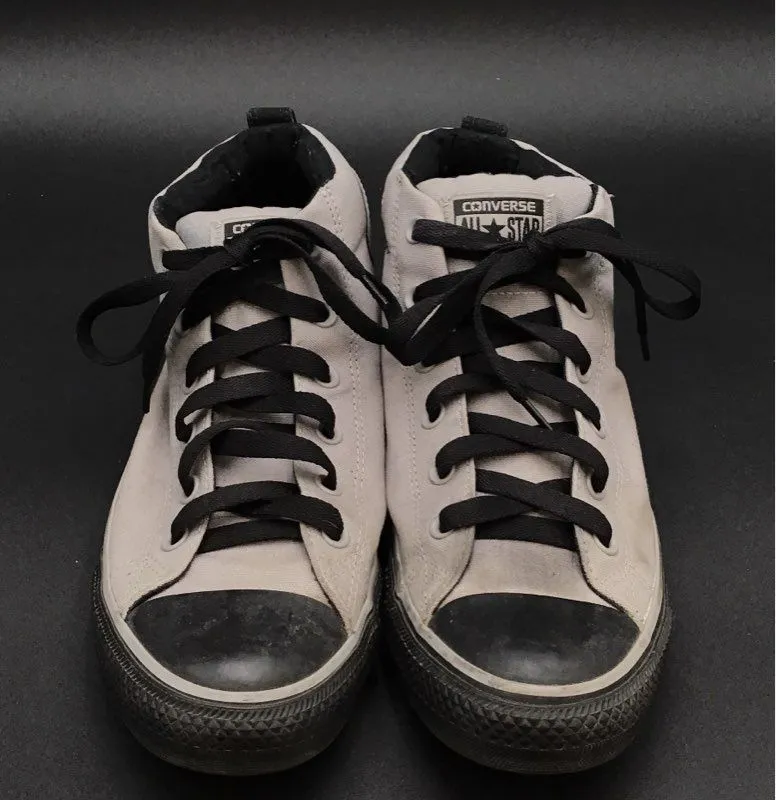 Converse Men's All-Star Chuck Taylor Black Gray High-Top Athletic Shoes - Sz 10