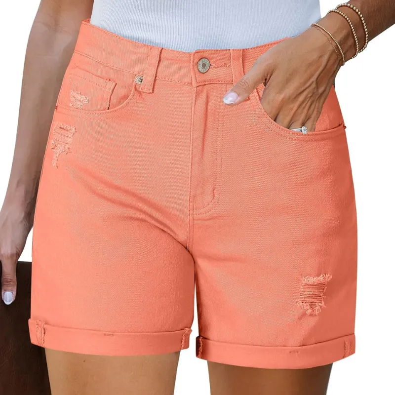 High Rise Denim Shorts – Comfortable and Versatile for Casual Outfits
