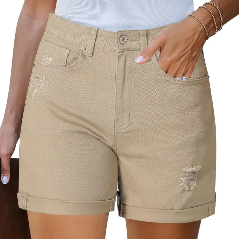 High Rise Denim Shorts – Comfortable and Versatile for Casual Outfits