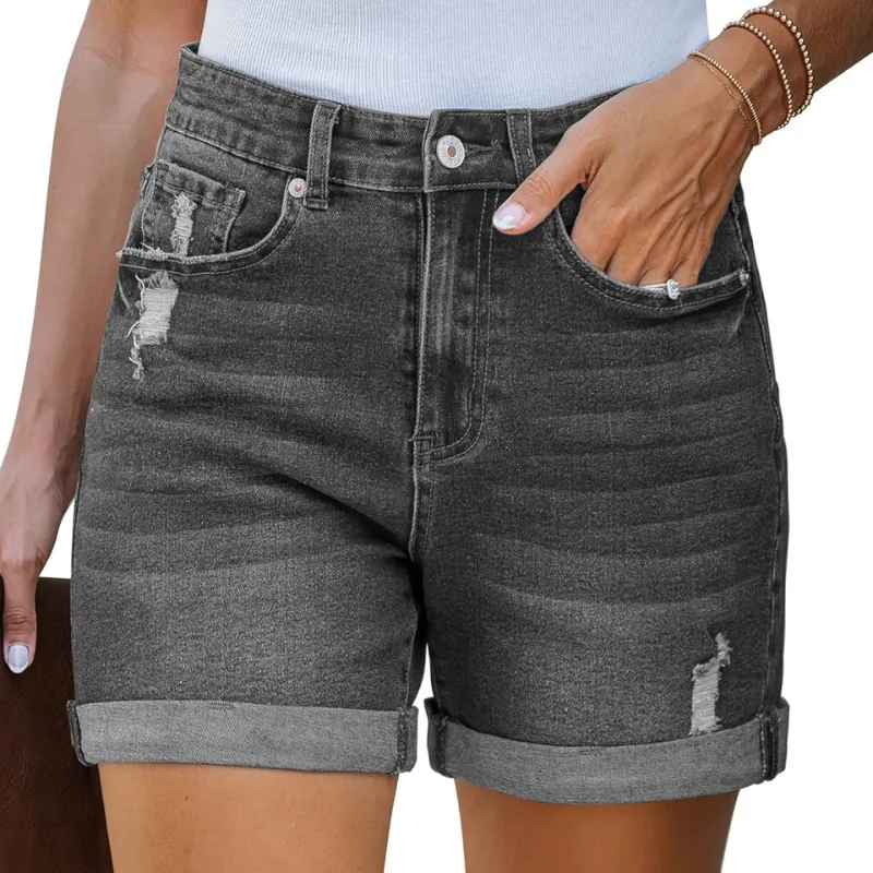 High Rise Denim Shorts – Comfortable and Versatile for Casual Outfits