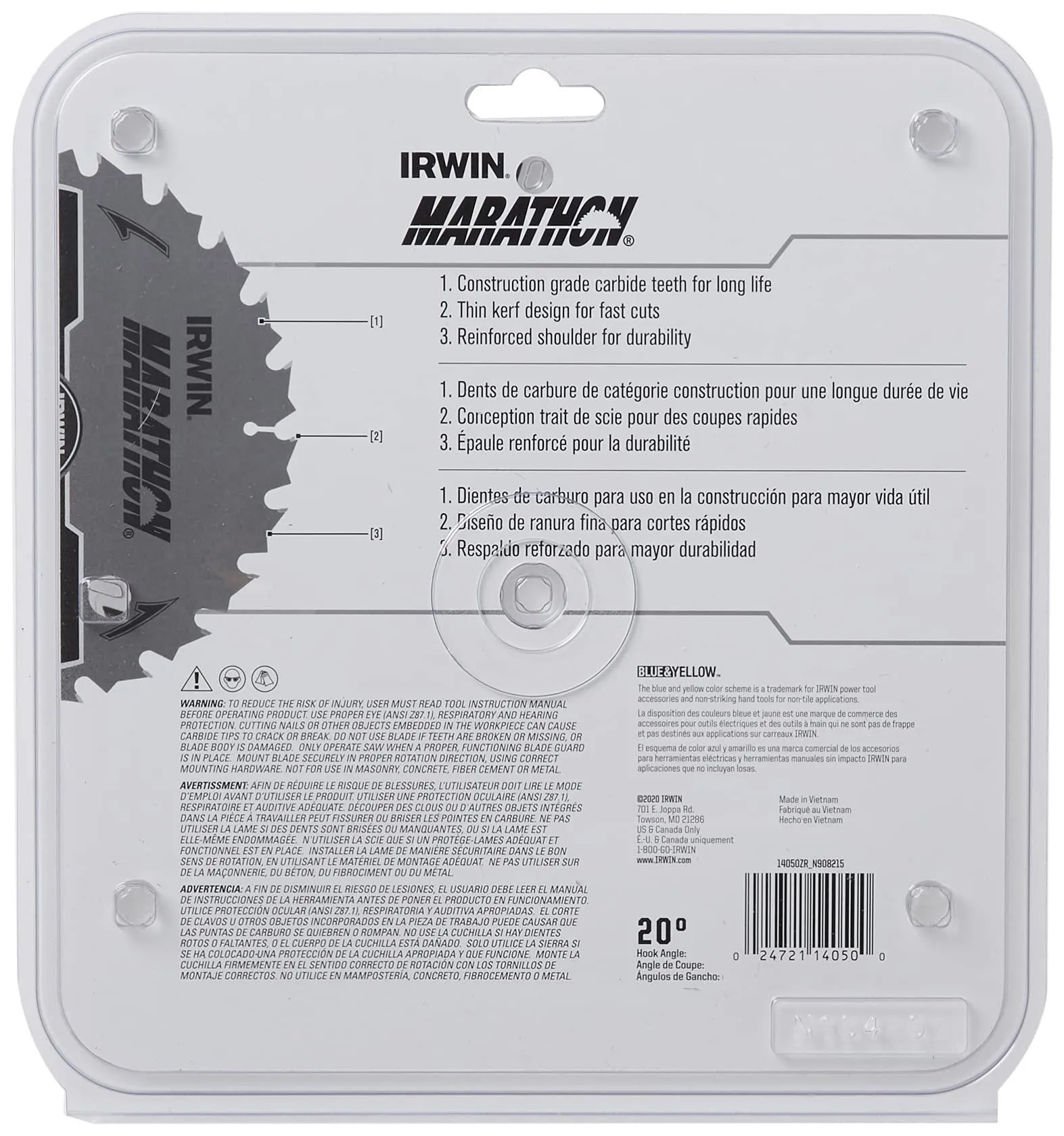 Irwin Tools Marathon Carbide Table/Miter Circular Blade
