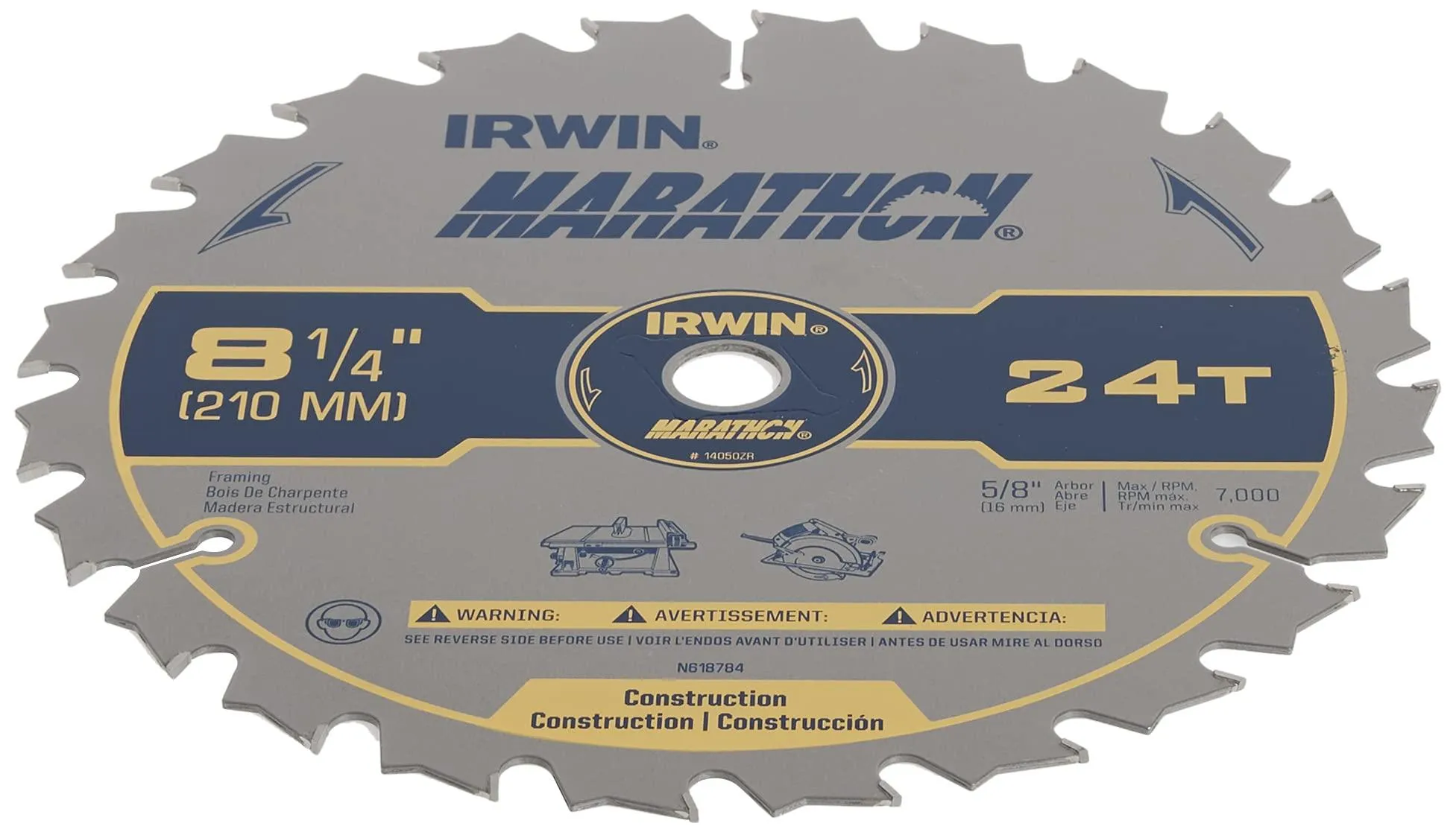 Irwin Tools Marathon Carbide Table/Miter Circular Blade