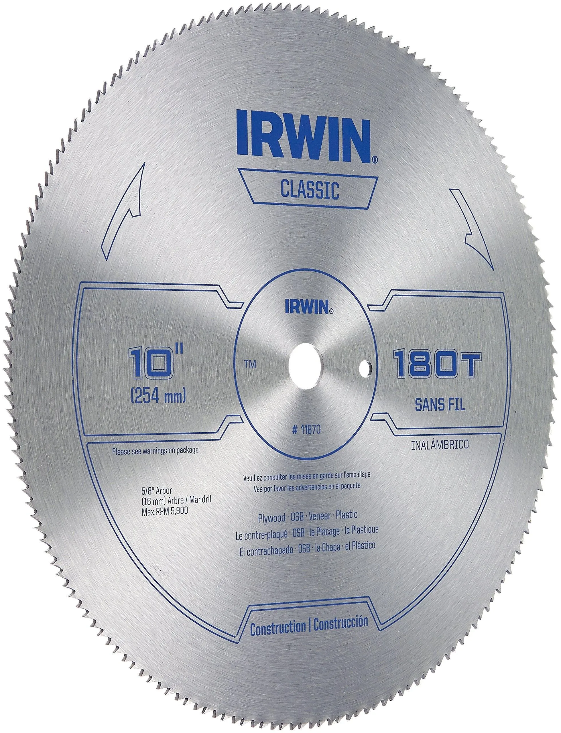 Irwin Tools Marathon Carbide Table/Miter Circular Blade