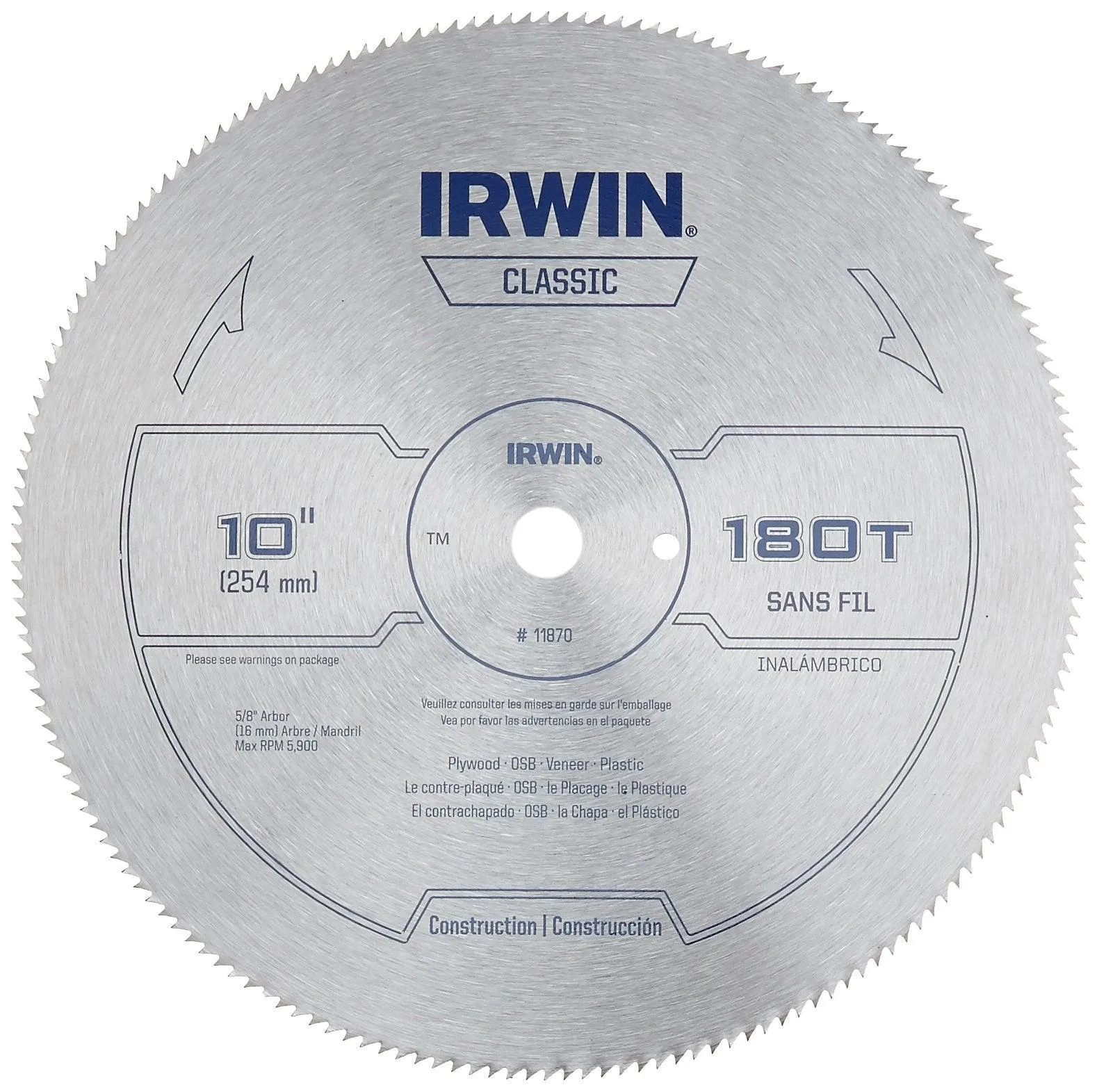 Irwin Tools Marathon Carbide Table/Miter Circular Blade
