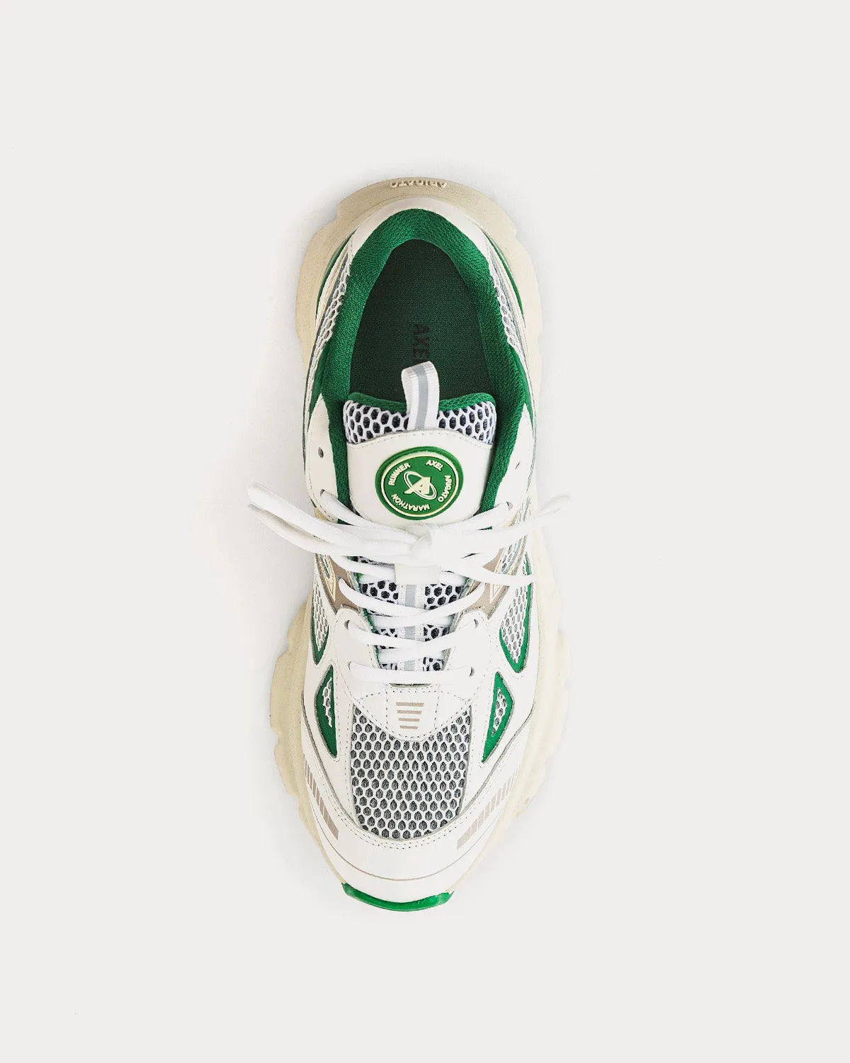 Marathon Runner White / Kale Green Low Top Sneakers