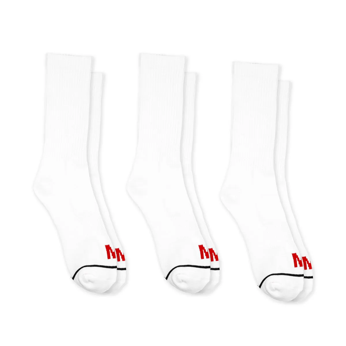 Marathon White Socks - 6-Pack