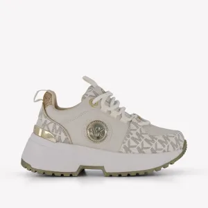 Michael Kors COSMO LOGO Girls Sneakers In Off White