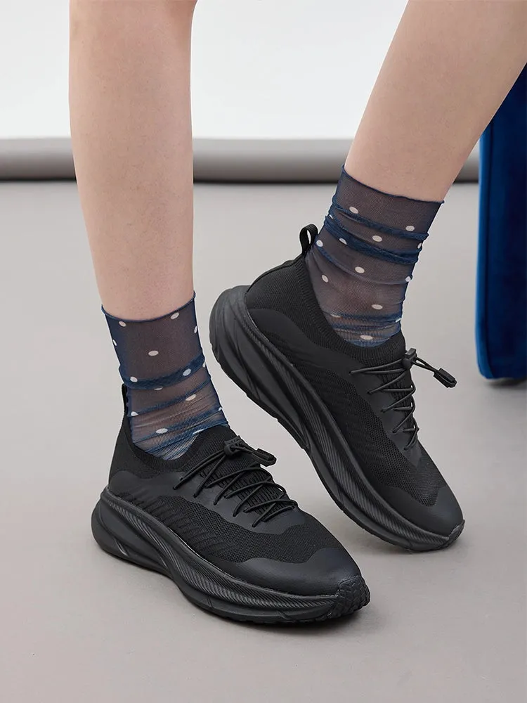 Natalie Elastic Lace Flyknit Sneakers