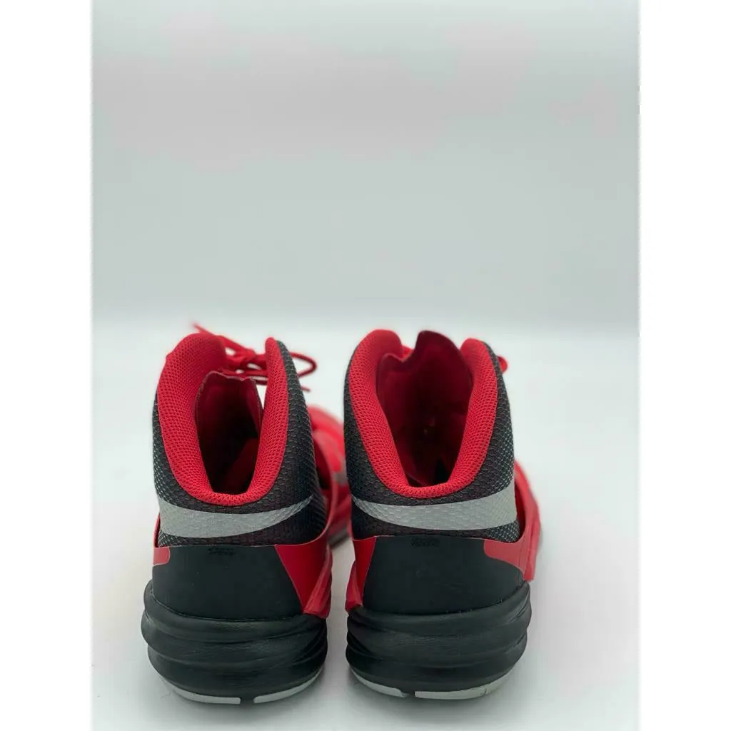 Nike Prime Hype DF II Basketball Shoes, Red/Black/Silver, Size 10
