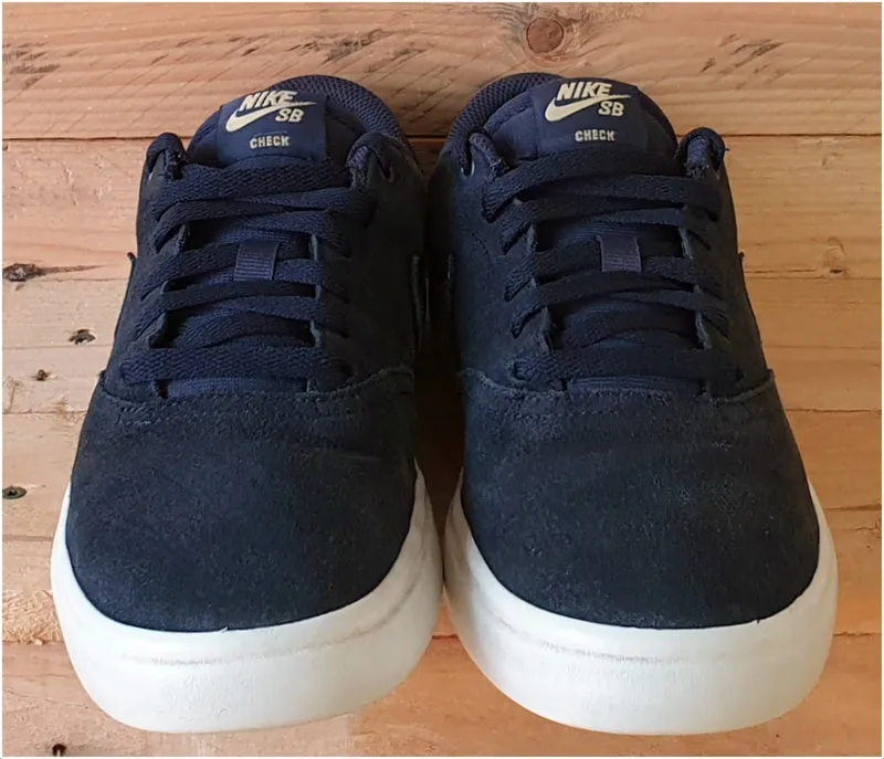 Nike SB Check Solar Soft Low Suede Trainers UK7/US8/EU41 843895-402 Navy Blue