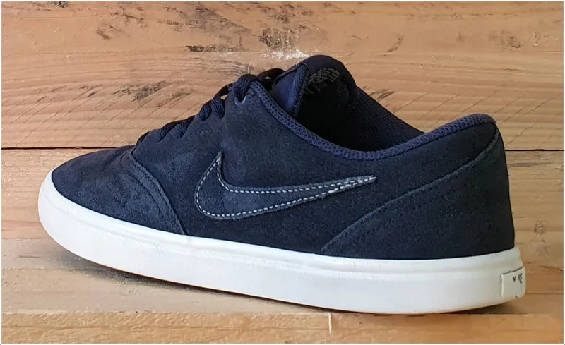 Nike SB Check Solar Soft Low Suede Trainers UK7/US8/EU41 843895-402 Navy Blue