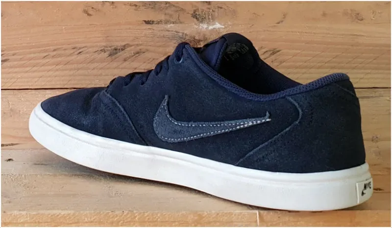 Nike SB Check Solar Soft Low Suede Trainers UK7/US8/EU41 843895-402 Navy Blue