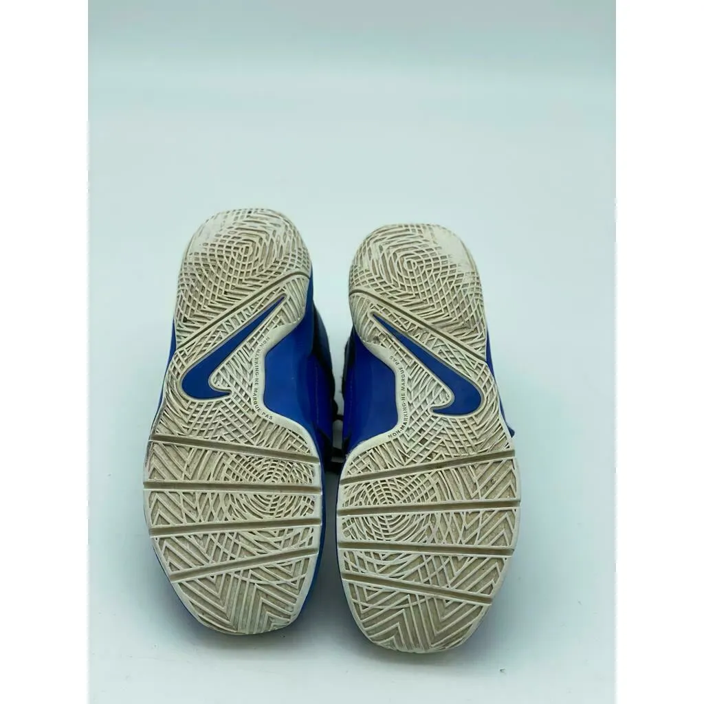 Nike Team Hustle D8 Boys Basketball Shoes Royal Blue White Black Top Strap Sz 1Y