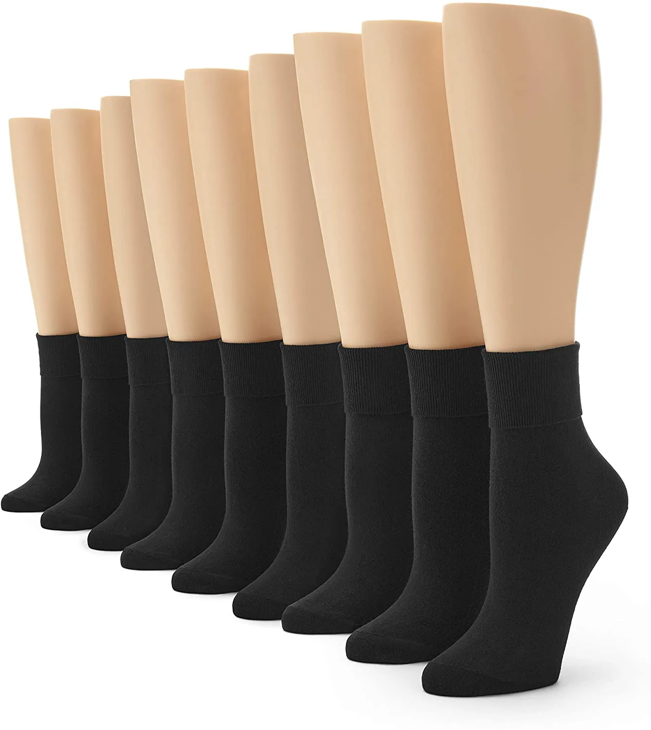 No Nonsense womens Cotton Basic Cuff Sock