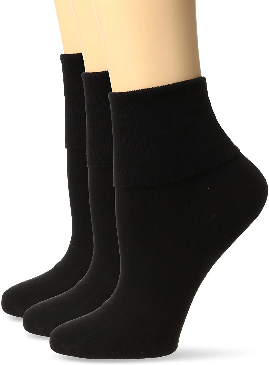 No Nonsense womens Cotton Basic Cuff Sock
