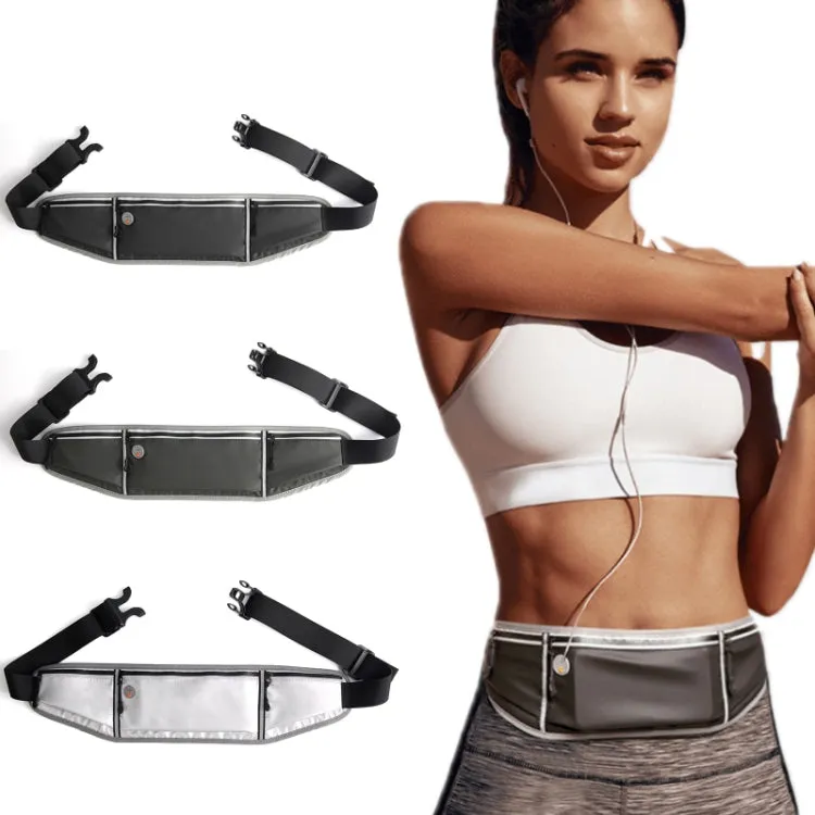 Outdoor Marathon Sports Waterproof Waist Bag(Silver)