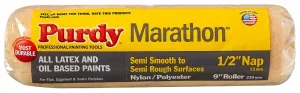 Purdy Marathon 144602093 Paint Roller Cover, 1/2 in Thick Nap, 9 in L, Nylon/Polyester Cover :EA: QUANTITY: 1