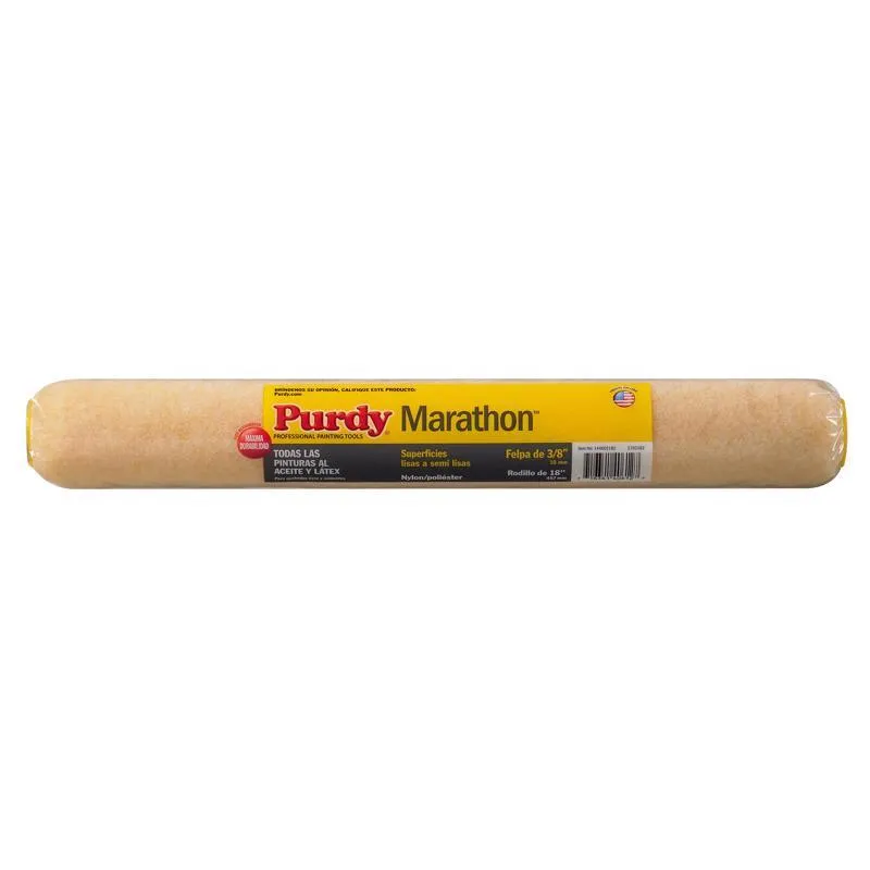 Purdy Marathon Nylon/Polyester 18 in. W X 3/8 in. Paint Roller Cover 1 pk