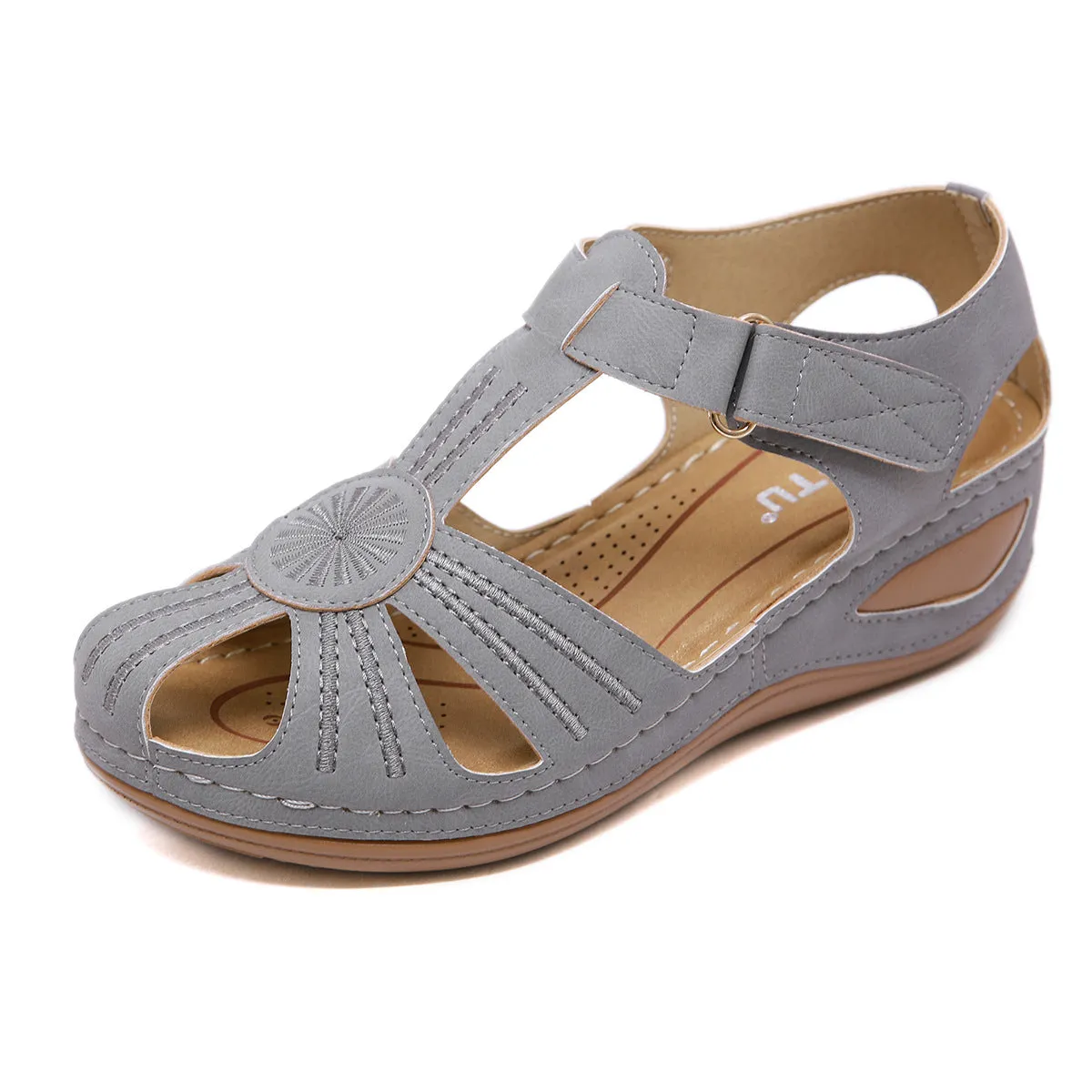SIKETU | Retro Hollow-out Wedges With Closed Toe